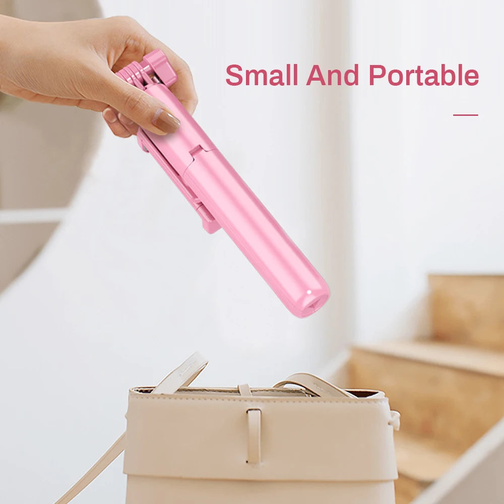 4In1 Wireless Bluetooth Selfie Stick; LED Ring Light INCLUDED!