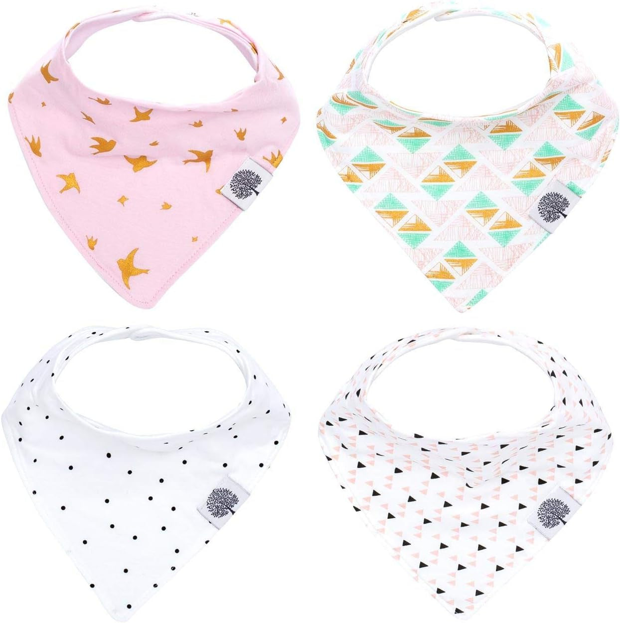 Baby Bandana Drool Bibs 4 Pack 