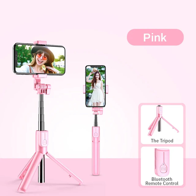 4In1 Wireless Bluetooth Selfie Stick; LED Ring Light INCLUDED!