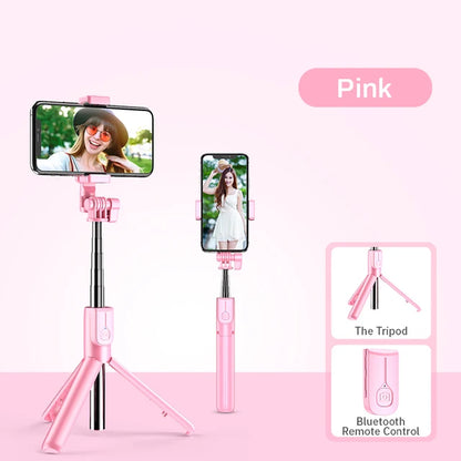 4In1 Wireless Bluetooth Selfie Stick; LED Ring Light INCLUDED!