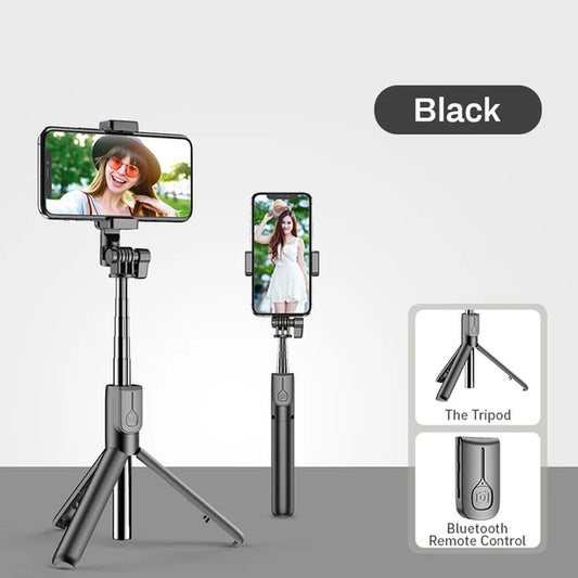4In1 Wireless Bluetooth Selfie Stick; LED Ring Light INCLUDED!